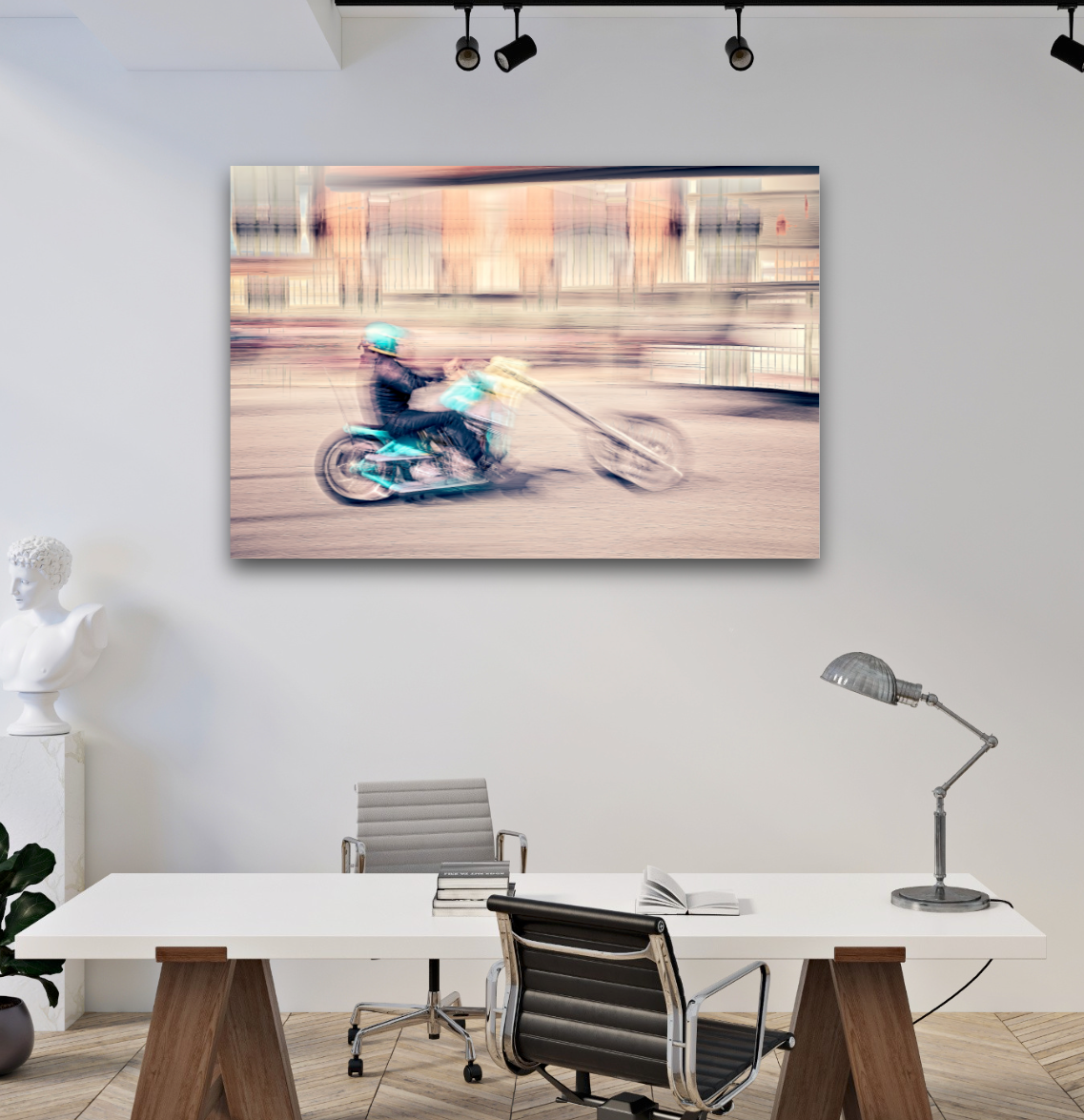 Automotive Limited Edition wall art print of American classic hopper motorcycle by Douglas Carr Photography