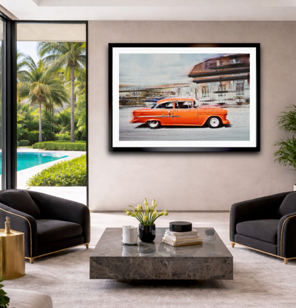Automotive Limited Edition wall art print of American Bell Air classic car by Douglas Carr Photography