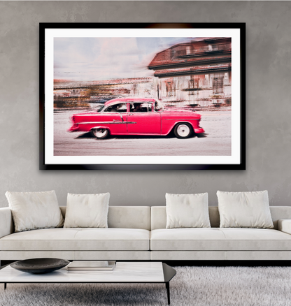 Automotive Limited Edition wall art print of American Bell Air classic car by Douglas Carr Photography