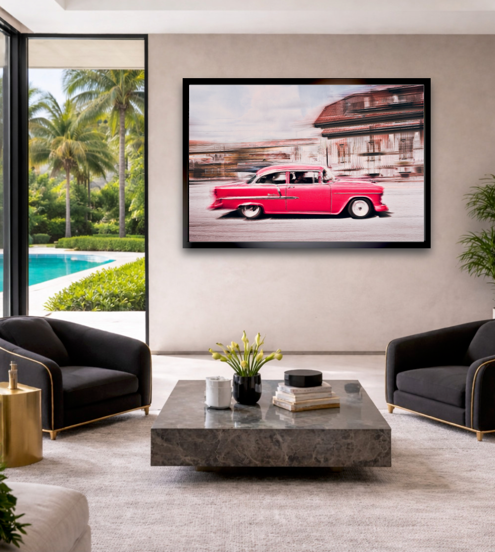 Automotive Limited Edition wall art print of American Bell Air classic car by Douglas Carr Photography