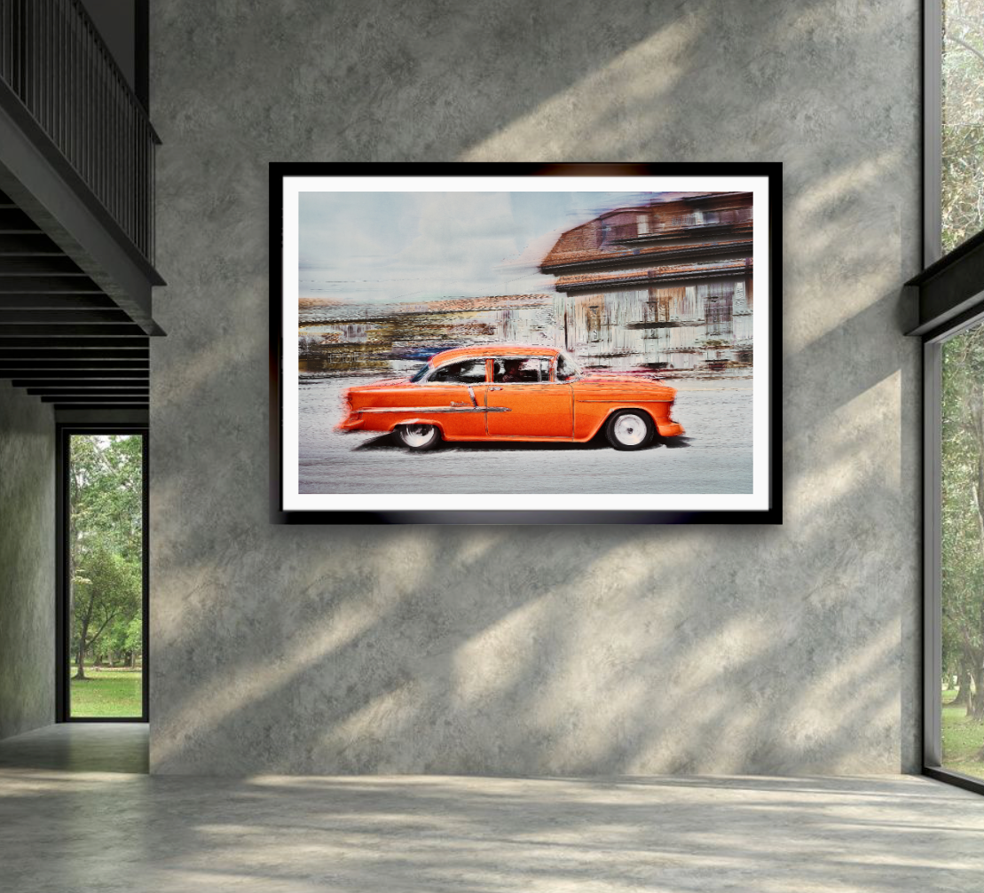 Automotive Limited Edition wall art print of American Bell Air classic car by Douglas Carr Photography