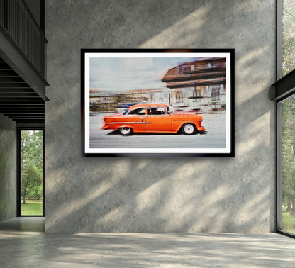 Automotive Limited Edition wall art print of American Bell Air classic car by Douglas Carr Photography