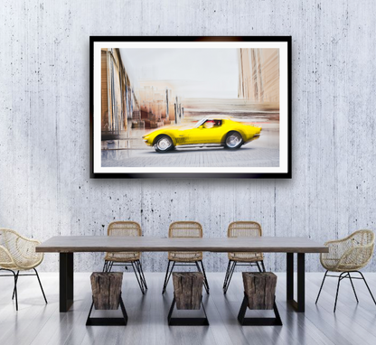Automotive Limited Edition wall art print of a American Chevy Corvette- by Douglas Carr Photography