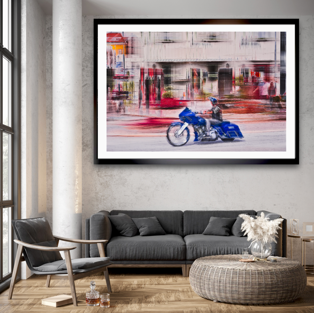 Automotive Limited Edition wall art print of American classic Harley Davidson  motorcycle by Douglas Carr Photography