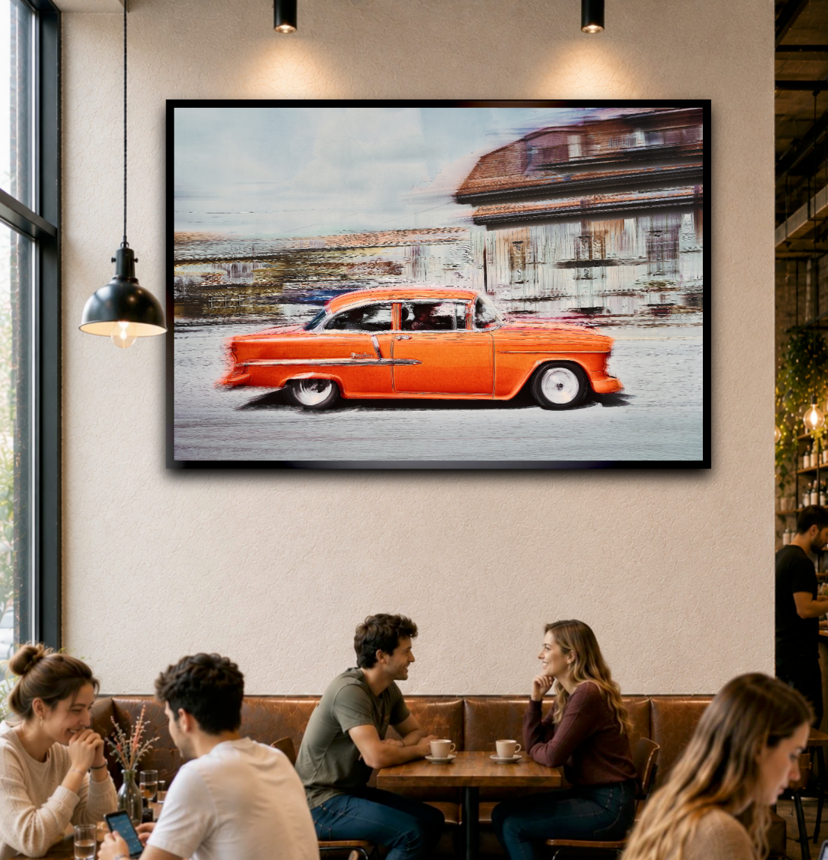 Automotive Limited Edition wall art print of American Bell Air classic car by Douglas Carr Photography