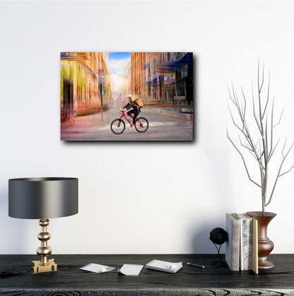 Chasing Light Limited edition cycling wall art print by Douglas Carr Photography
