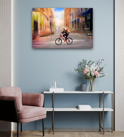 Chasing Light Limited edition cycling wall art print by Douglas Carr Photography