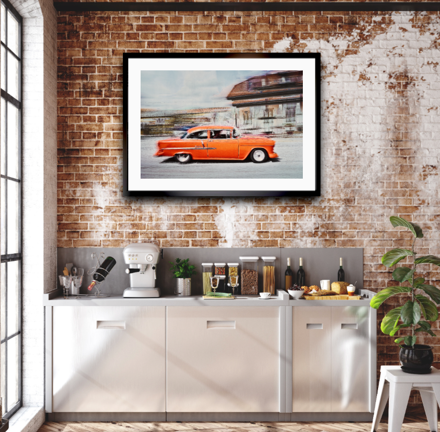 Automotive Limited Edition wall art print of American Bell Air classic car by Douglas Carr Photography