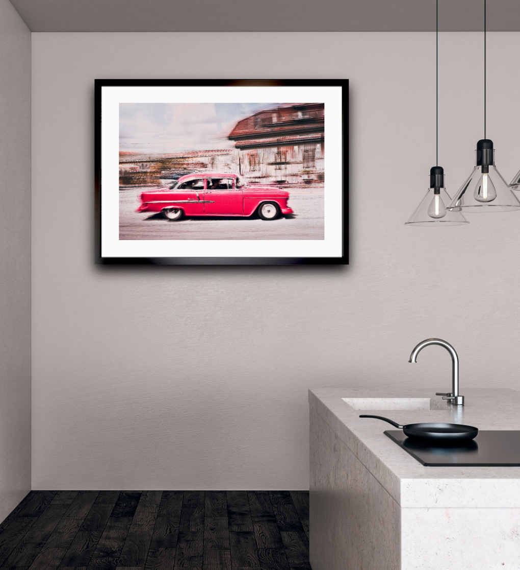 Automotive Limited Edition wall art print of American Bell Air classic car by Douglas Carr Photography