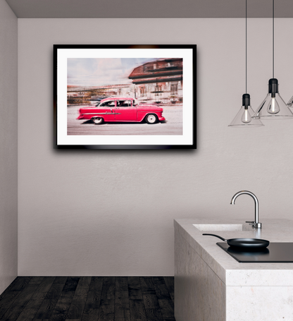 Automotive Limited Edition wall art print of American Bell Air classic car by Douglas Carr Photography