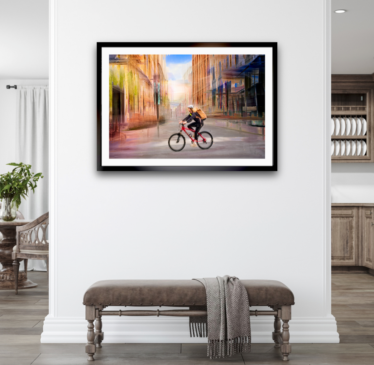 Chasing Light Limited edition cycling wall art print by Douglas Carr Photography