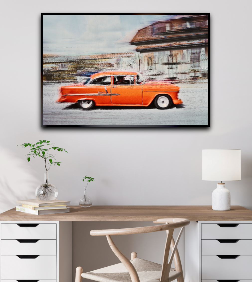 Automotive Limited Edition wall art print of American Bell Air classic car by Douglas Carr Photography