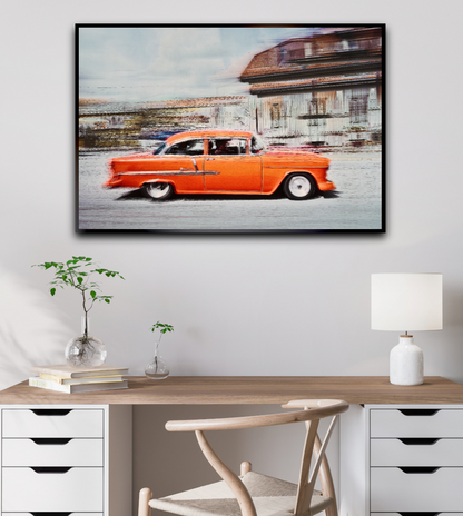 Automotive Limited Edition wall art print of American Bell Air classic car by Douglas Carr Photography